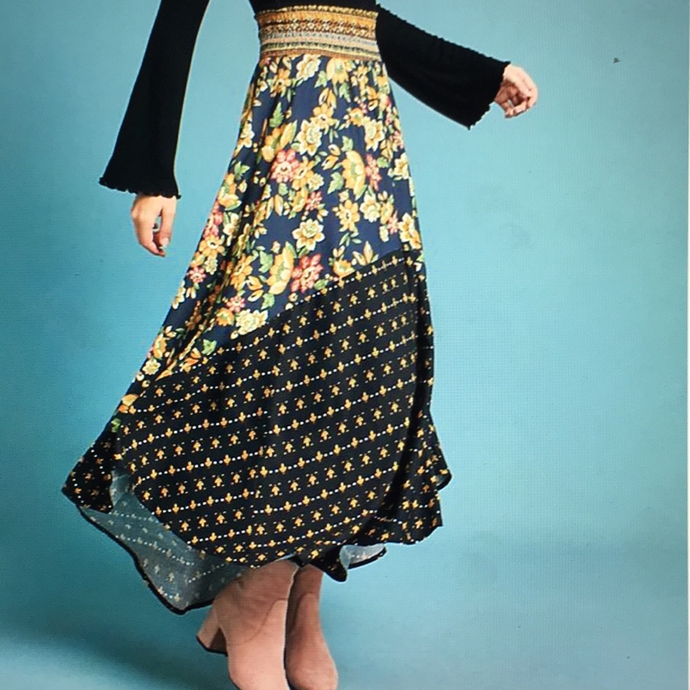 Anthropologie Farm Rio Yolanda Maxi Skirt